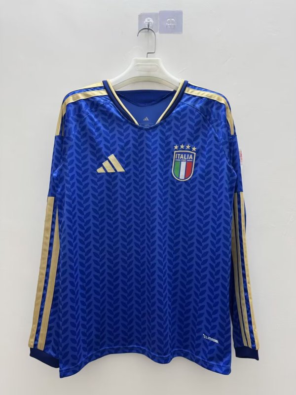 26/27(2026) Italy Home Long Sleeves Fans 1:1 Quality Soccer Jersey