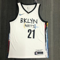 2021 Brooklyn Nets City Edition Graffiti White #21 ALDRIDGE  1:1 Quality NBA Season Jerseys