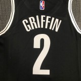 Brooklyn Nets Black  #2 GRIFFIN 1:1 Quality NBA Season Jerseys 75 Year