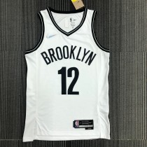 Brooklyn Nets White #12 HARRIS  1:1 Quality NBA Season Jerseys 75 Year