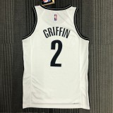 Brooklyn Nets White #2 GRIFFIN  1:1 Quality NBA Season Jerseys 75 Year