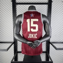 2024 Denver Nuggets ALL-STAR Red #15 JOKIC 1:1 Quality NBA Jersey
