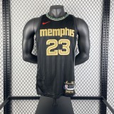 2021 Memphis Grizzlies City Edition stripe Black #23 ROSE 1:1 Quality NBA Jersey