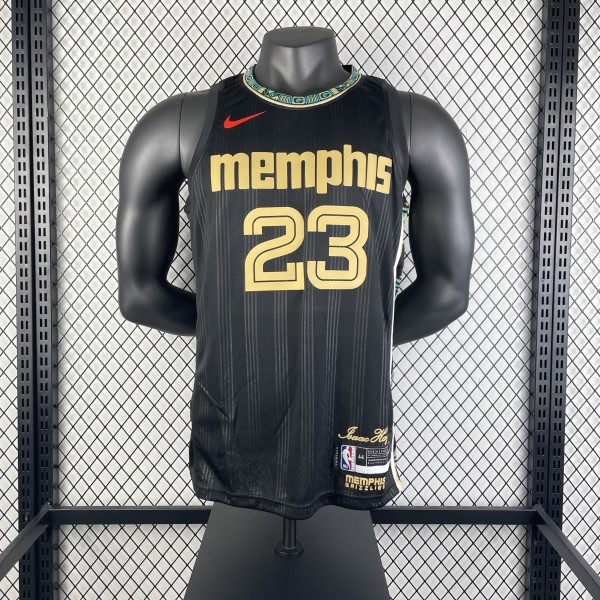 2021 Memphis Grizzlies City Edition stripe Black #23 ROSE 1:1 Quality NBA Jersey