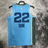 2023  Memphis Grizzlies City Edition Blue #22 BANE 1:1 Quality NBA Jersey