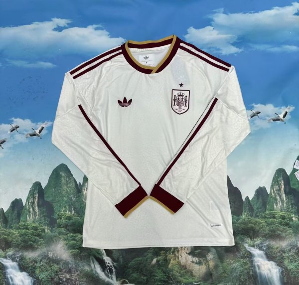 26/27（2026) Spain  Away  Long Sleeved  Fans 1:1 Quality Soccer Jersey