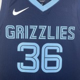 2023 Memphis Grizzlies Blue  #36 SMART 1:1 Quality NBA Jersey