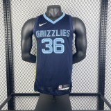 2023 Memphis Grizzlies Blue  #36 SMART 1:1 Quality NBA Jersey