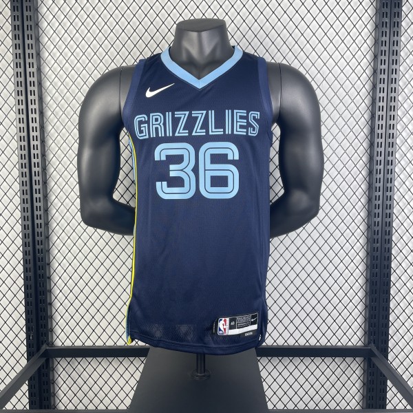 2023 Memphis Grizzlies Blue  #36 SMART 1:1 Quality NBA Jersey