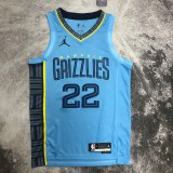 2023  Memphis Grizzlies City Edition Blue #22 BANE 1:1 Quality NBA Jersey