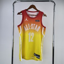 2023 Memphis Grizzlies ALL-STAR Yellow #12 MORANT  1:1 Quality NBA Jersey