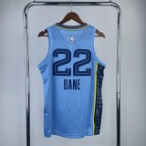 2023  Memphis Grizzlies City Edition Blue #22 BANE 1:1 Quality NBA Jersey
