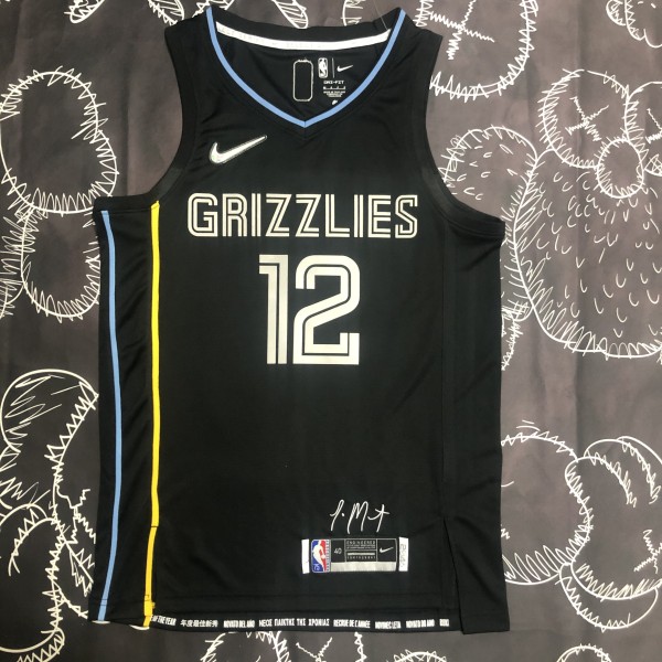 Memphis Grizzlies Honor Edition Black #12 MORANT 1:1 Quality NBA Jersey