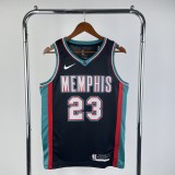 2021 Memphis Grizzlies Retro Blue #23 ROSE 1:1 Quality NBA Jersey