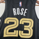 2021 Memphis Grizzlies City Edition stripe Black #23 ROSE 1:1 Quality NBA Jersey
