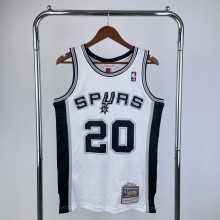 2002/2003  San Antonio Spurs Retro White #20 GINOBILI   1:1 Quality NBA Season Jerseys