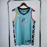 2023 San Antonio Spurs City Edition Blue #21 DUNCAN 1:1 Quality NBA Jersey