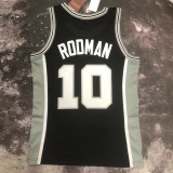 1993/1994  San Antonio Spurs Retro Black #10 RODMAN  1:1 Quality NBA Season Jerseys