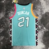 2023 San Antonio Spurs City Edition Blue #21 DUNCAN 1:1 Quality NBA Jersey