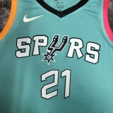 2023 San Antonio Spurs City Edition Blue #21 DUNCAN 1:1 Quality NBA Jersey