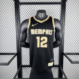 2024 Memphis Grizzlies Honor Edition #12 MORAT  1:1 Quality NBA Jersey