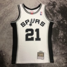 1998/1999  San Antonio Spurs Retro White #21 DUNCAN  1:1 Quality NBA Season Jerseys