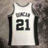 1998/1999  San Antonio Spurs Retro White #21 DUNCAN  1:1 Quality NBA Season Jerseys