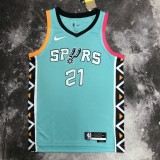 2023 San Antonio Spurs City Edition Blue #21 DUNCAN 1:1 Quality NBA Jersey