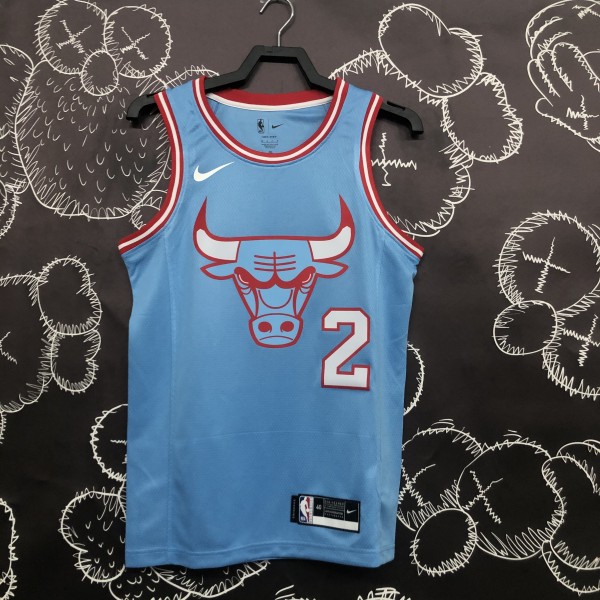 Chicago Bulls Blue #2 BALL 1:1  Quality NBA Season Jerseys