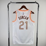 2024  San Antonio Spurs City Edition White  #21 DUNCAN  1:1 Quality NBA Season Jerseys