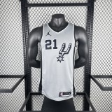 San Antonio Spurs Grey #21 DUNCAN 1:1 Quality NBA Season Jerseys
