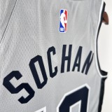 San Antonio Spurs Grey #10 SOCHAN   1:1 Quality NBA Season Jerseys