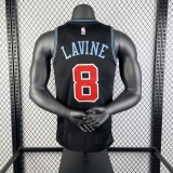 2019 Retro Chicago Bulls City Edition Black #8 LIVINE  1:1  Quality NBA Season Jerseys