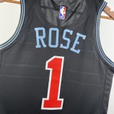 2019 Retro Chicago Bulls City Edition Black #1 ROSE  1:1  Quality NBA Season Jerseys
