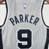 San Antonio Spurs Grey #9 PARKER   1:1 Quality NBA Season Jerseys