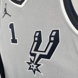San Antonio Spurs Grey #1 WEMBANYAMA  1:1 Quality NBA Season Jerseys