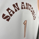2024  San Antonio Spurs City Edition White #1 WEMBANYAMA  1:1 Quality NBA Season Jerseys