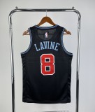 2019 Retro Chicago Bulls City Edition Black #8 LIVINE  1:1  Quality NBA Season Jerseys
