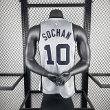 San Antonio Spurs Grey #10 SOCHAN   1:1 Quality NBA Season Jerseys