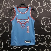 Chicago Bulls Blue #1 ROSE  1:1  Quality NBA Season Jerseys