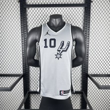 San Antonio Spurs Grey #10 SOCHAN   1:1 Quality NBA Season Jerseys