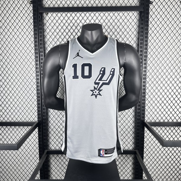 San Antonio Spurs Grey #10 SOCHAN   1:1 Quality NBA Season Jerseys