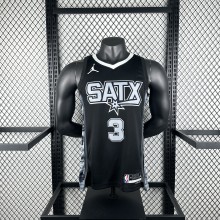 2023 San Antonio Spurs JORDAN Black #3 PAUL  1:1 Quality NBA Season Jerseys
