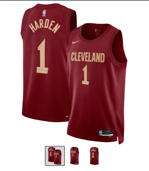 25/26  Cleveland Cavaliers  #1 James 1:1 Quality NBA Season Jerseys