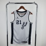 San Antonio Spurs Grey #21 DUNCAN 1:1 Quality NBA Season Jerseys