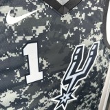 San Antonio Spurs camouflage #1 WEMBANYAMA  1:1 Quality NBA Season Jerseys