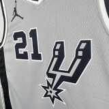 San Antonio Spurs Grey #21 DUNCAN 1:1 Quality NBA Season Jerseys