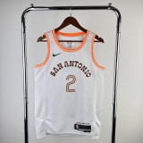 2024  San Antonio Spurs City Edition White #2 LEONARD  1:1 Quality NBA Season Jerseys