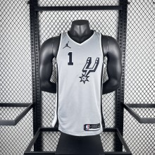 San Antonio Spurs Grey #1 WEMBANYAMA  1:1 Quality NBA Season Jerseys