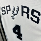 San Antonio Spurs White #4 FOX  1:1 Quality NBA Season Jerseys